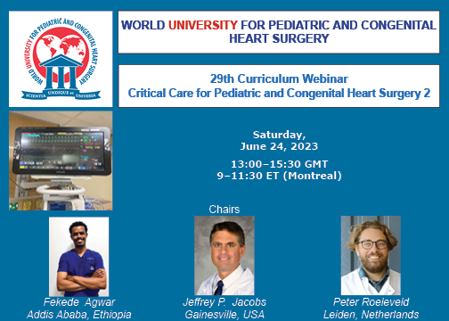 World University For Pediatric And Congenital Heart Surgery Webinar